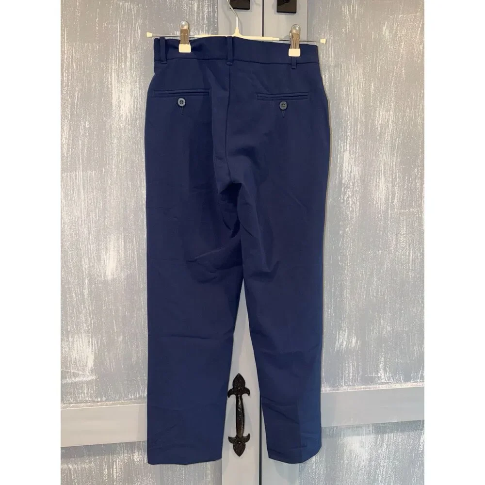 Boys IZOD Navy Stretch Dress Pants + Blue Button Down Shirt Bundle Size 12